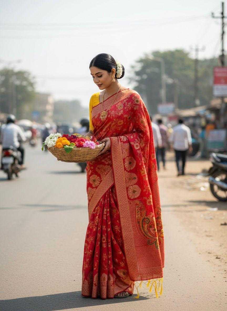 Dolla Dola Silk Designer Saree in Yellow