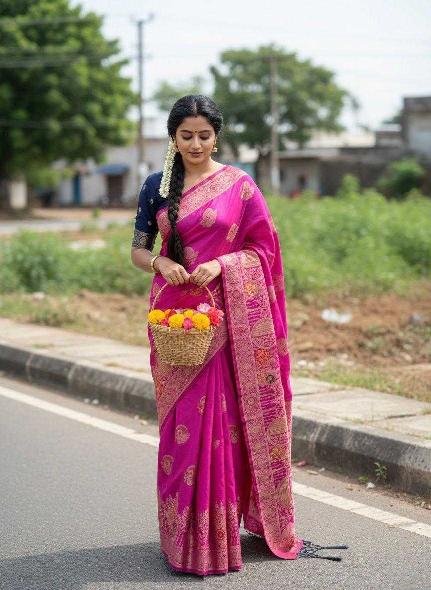 Dolla Dola Silk Designer Saree in Yellow
