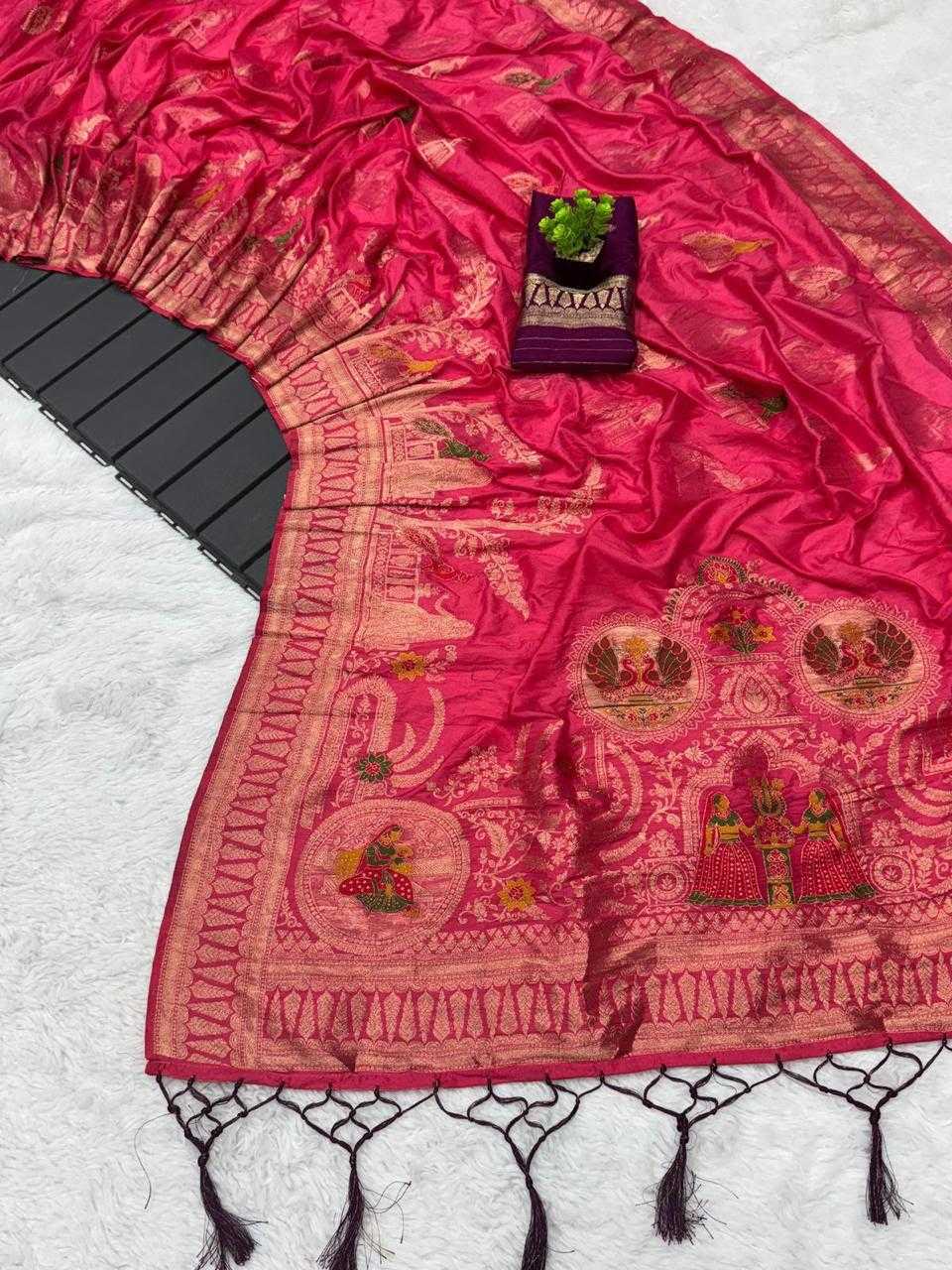 Dolla Dola Silk Designer Saree in Yellow