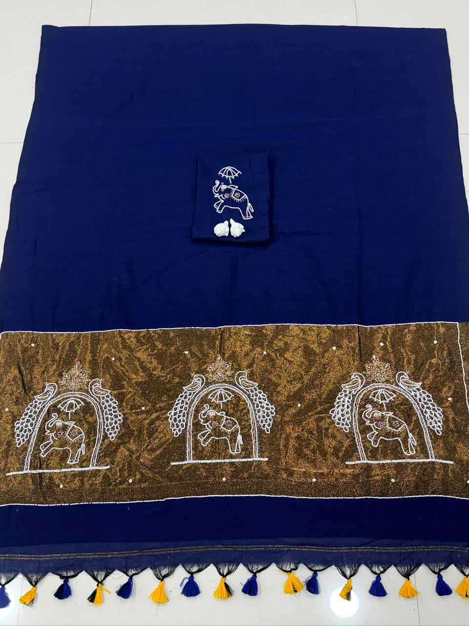Elep Pure Cotton Designer Saree