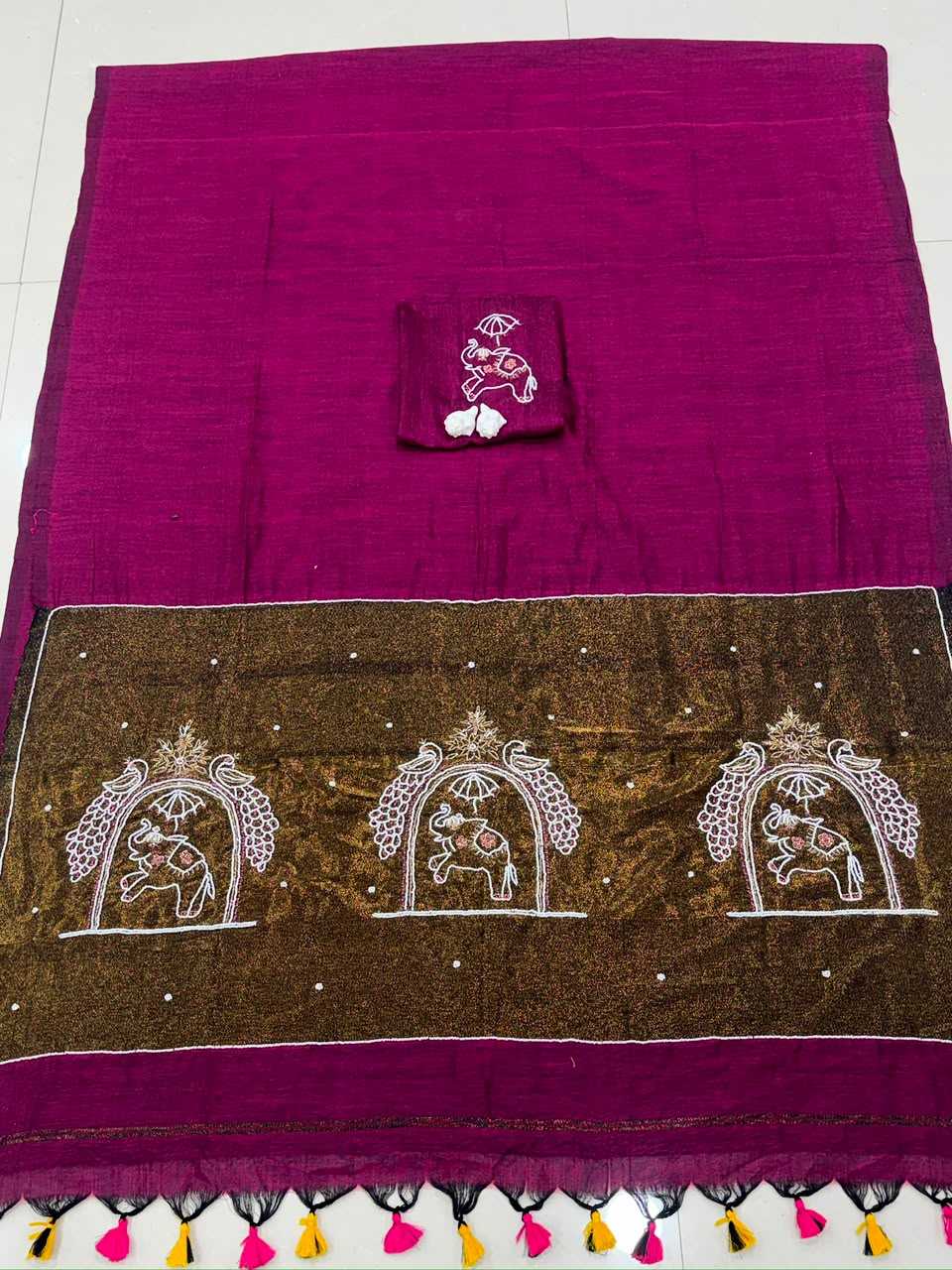 Elep Pure Cotton Designer Saree