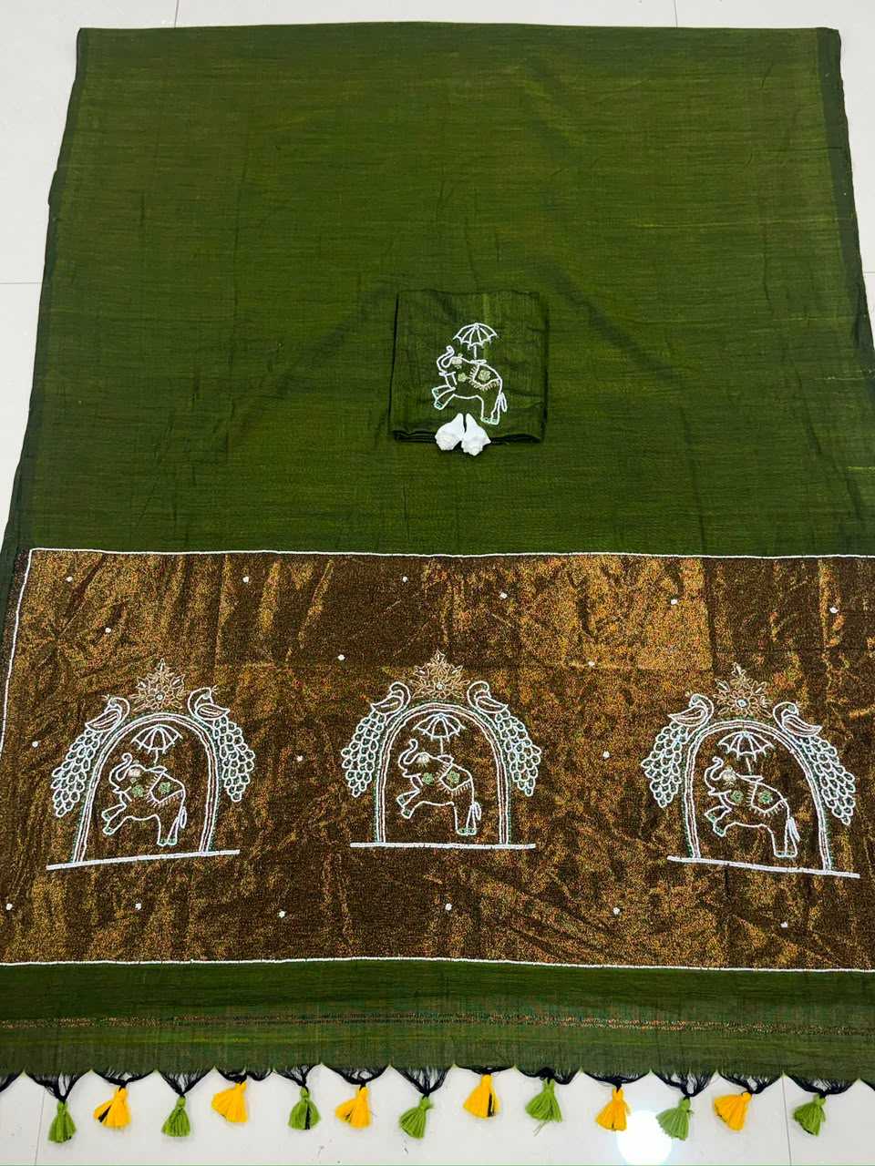 Elep Pure Cotton Designer Saree