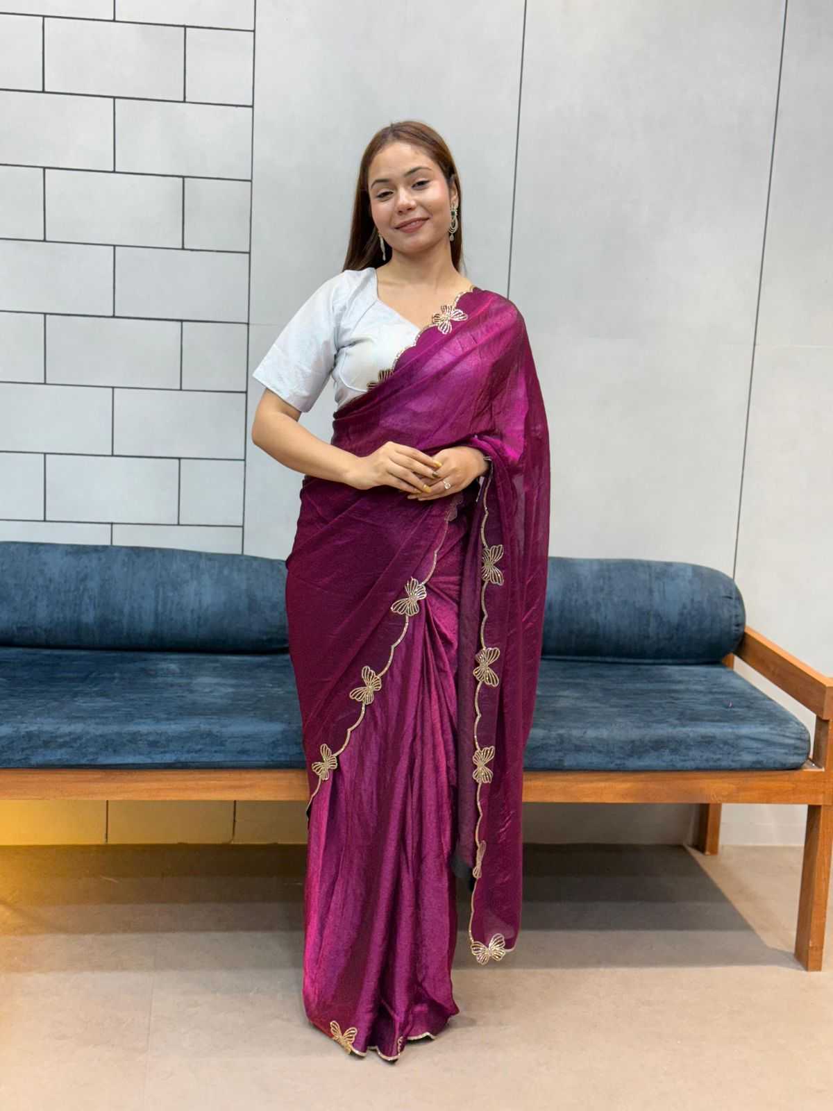 Satin Designer Saree