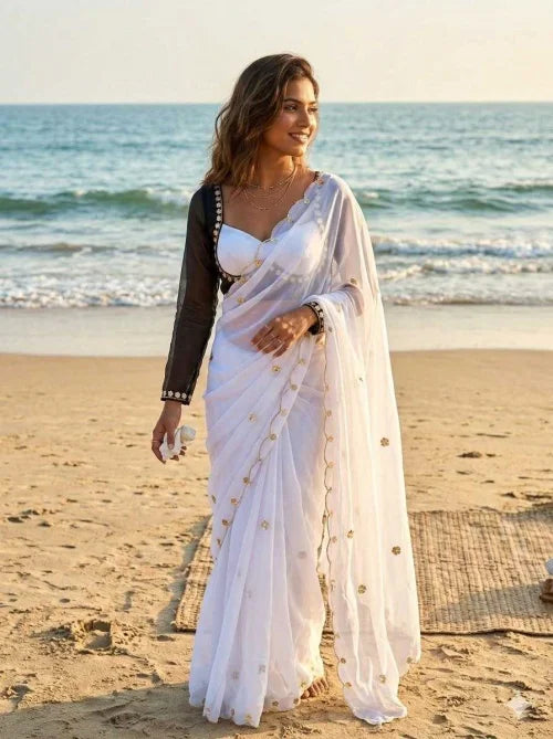 Faux Georgette Designer Saree