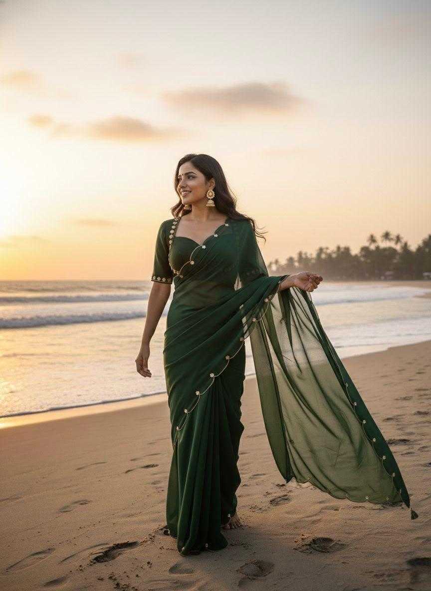 Faux Georgette Designer Saree