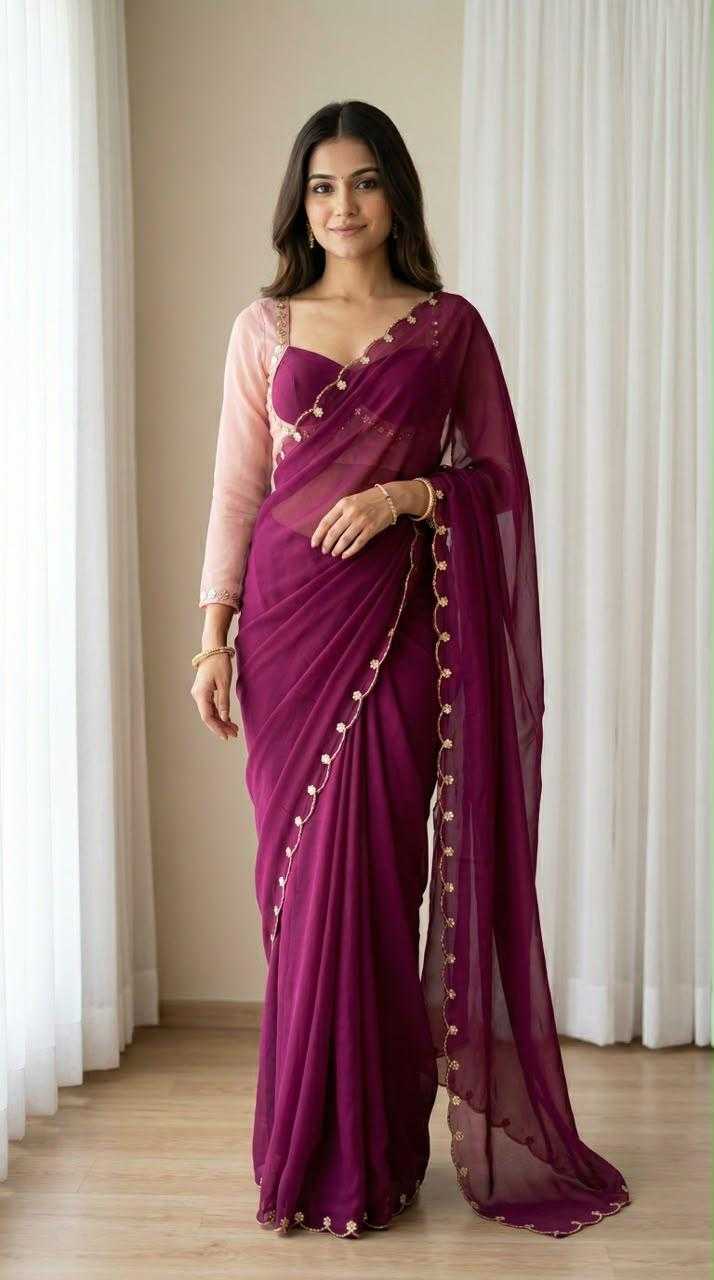 Faux Georgette Designer Saree