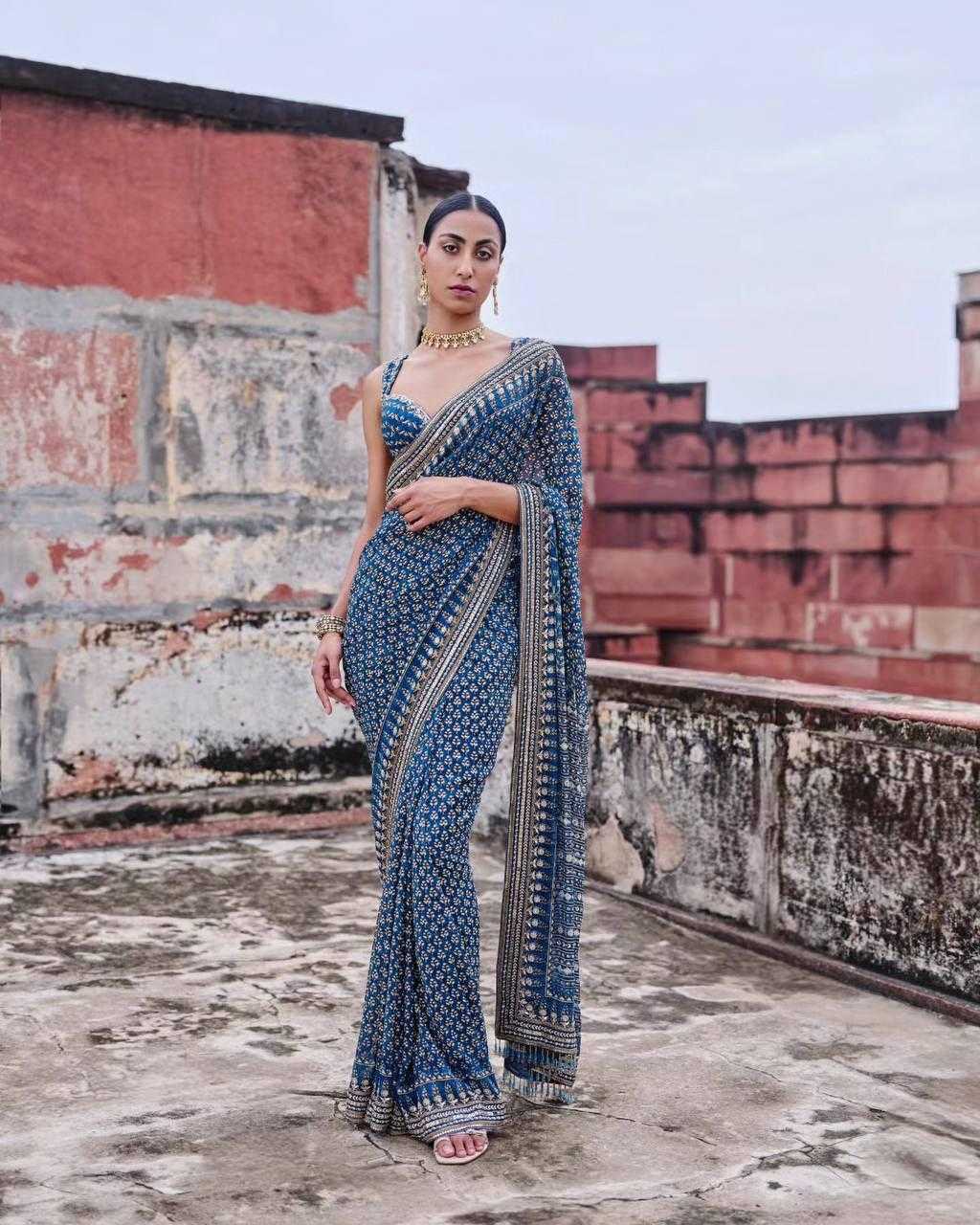 Fox Faux Georgette Saree