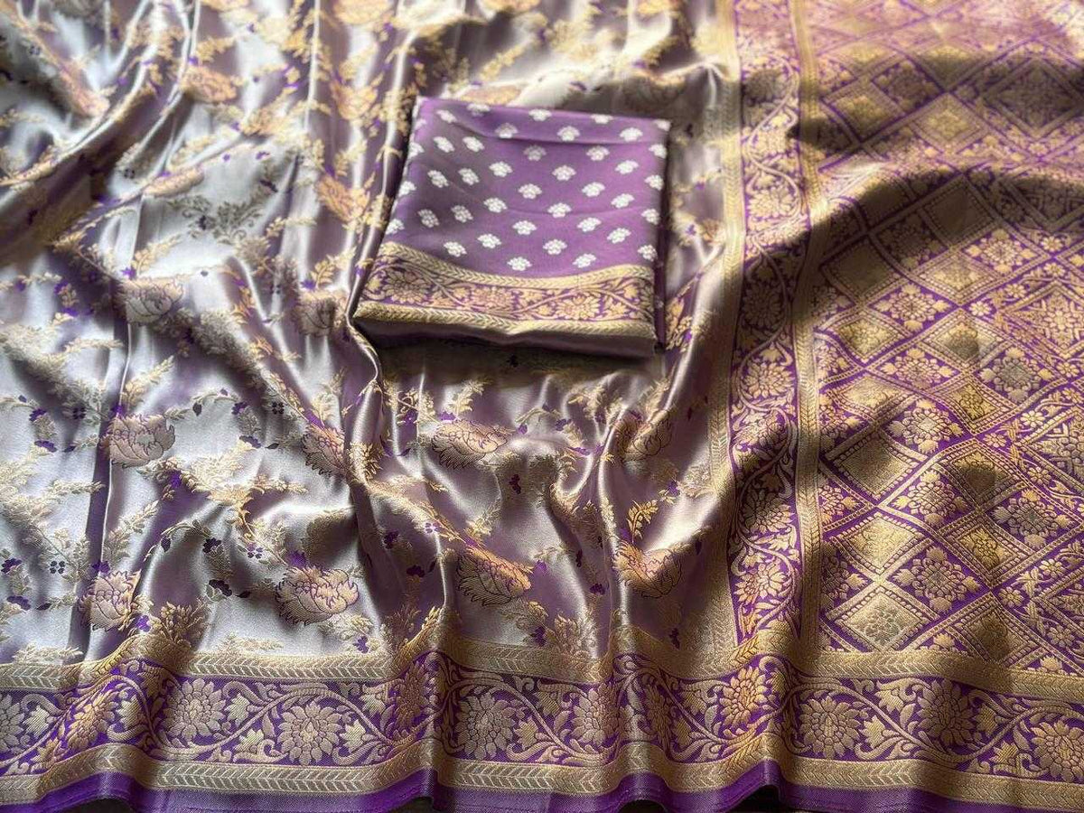 ICH Satin Silk Designer Saree