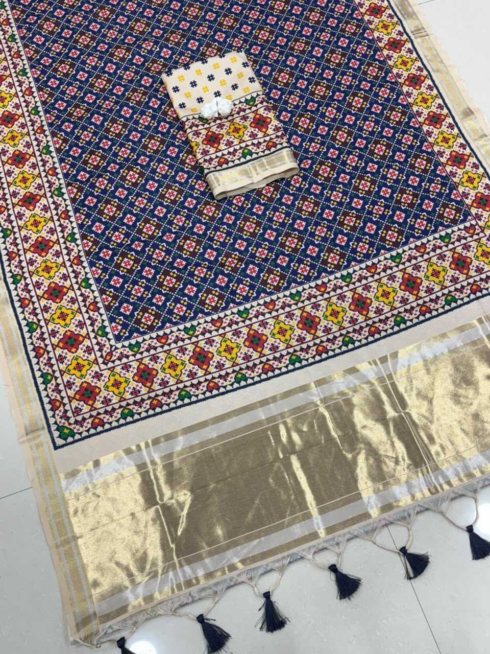 ING Tussar Silk Designer Saree
