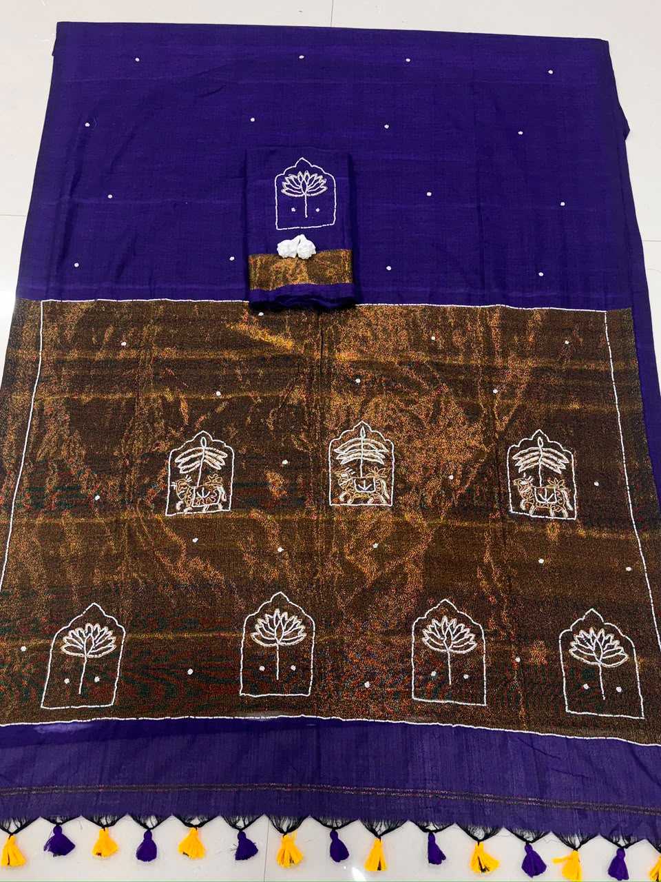 Khat Cotton Designer Saree