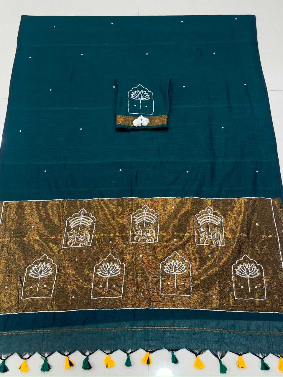 Khat Cotton Designer Saree