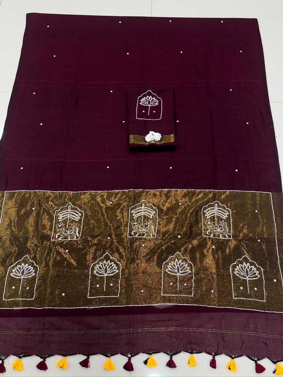 Khat Cotton Designer Saree