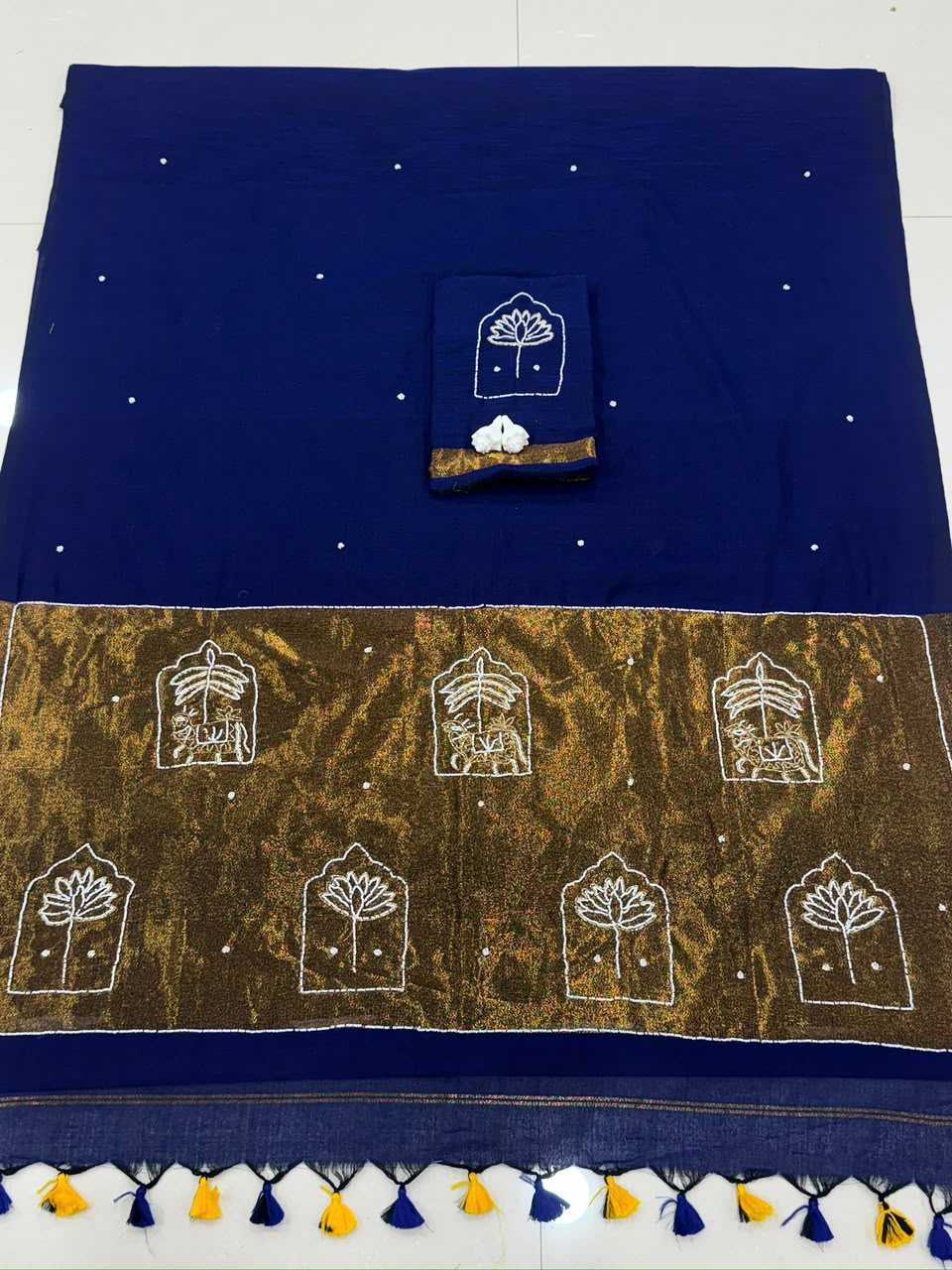 Khat Cotton Designer Saree