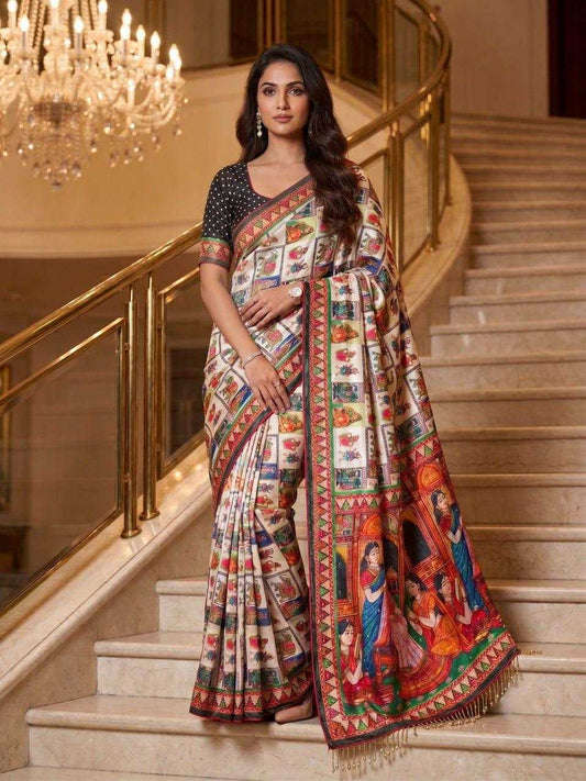 Lach Crepe Silk Designer Saree
