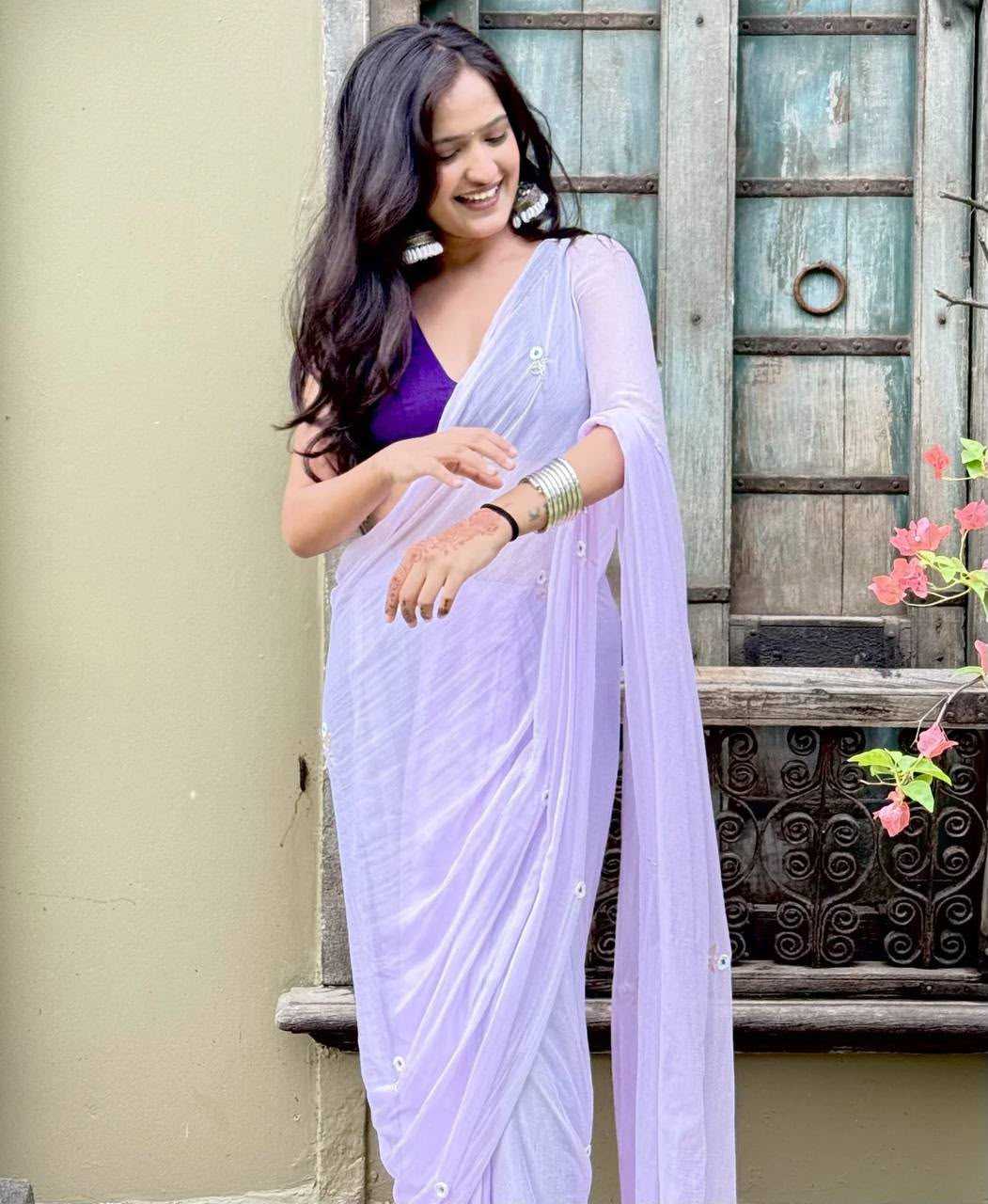 Leaf Georgette Designer Saree