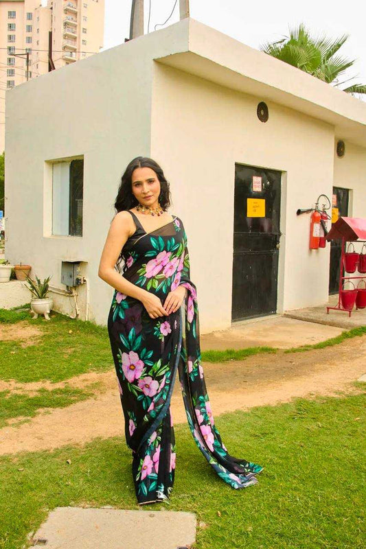 Tabby Silk Designer Saree