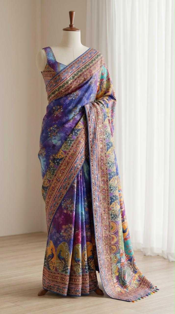 Modal Crepe Silk Designer Saree