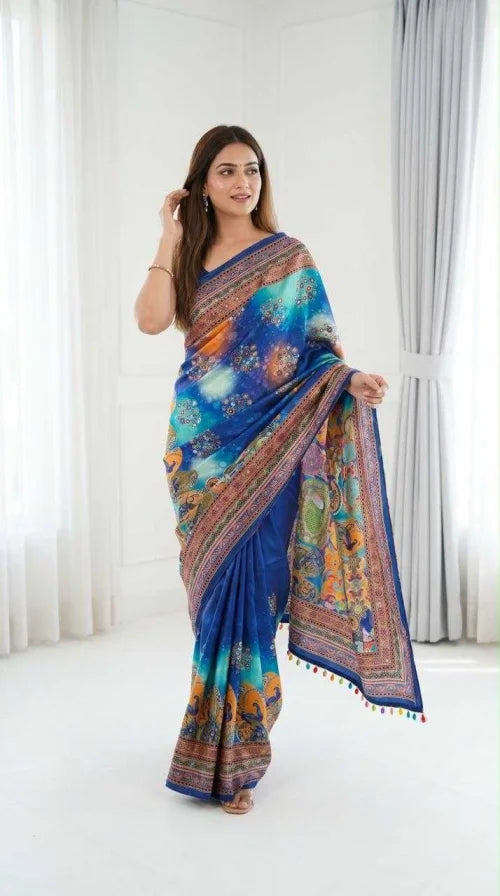 Modal Crepe Silk Designer Saree