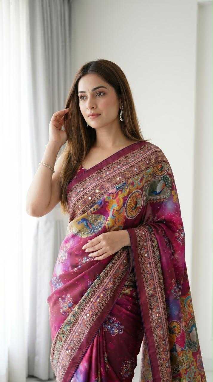 Modal Crepe Silk Designer Saree