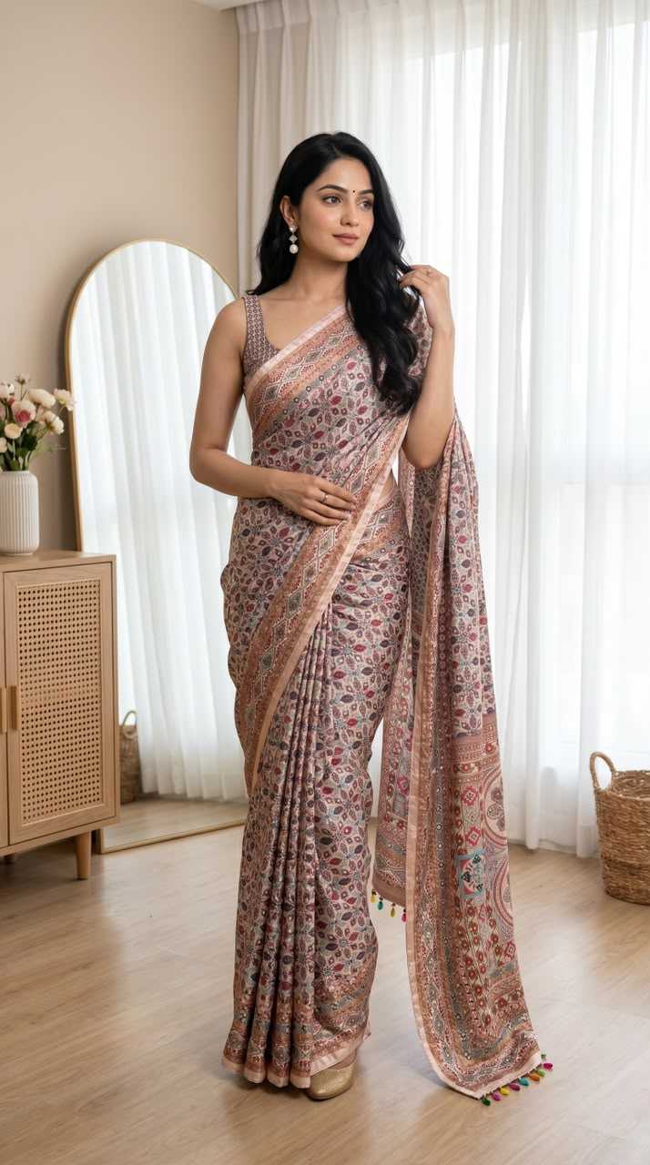 Crepe Silk Designer Saree