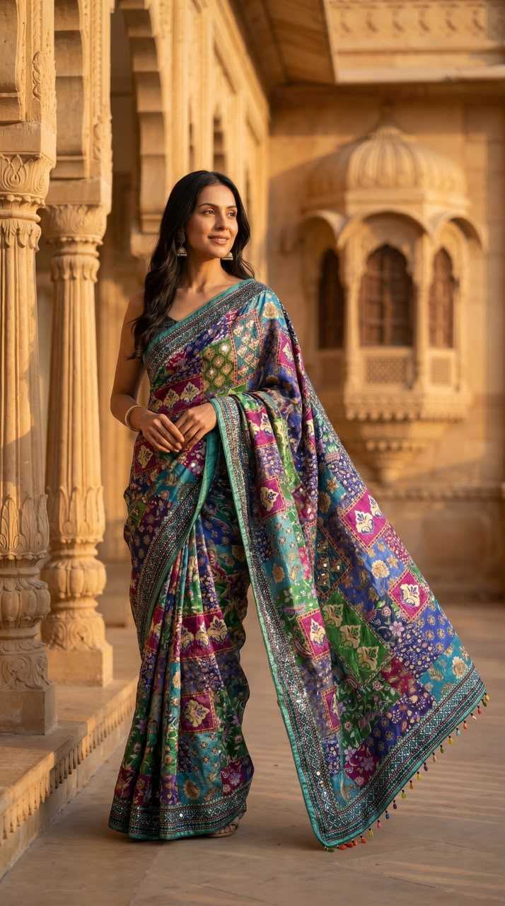 Crepe Silk Designer Saree