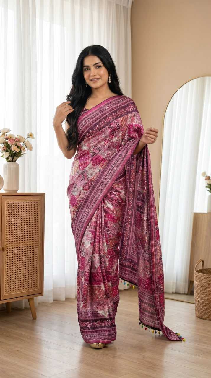 Crepe Silk Designer Saree