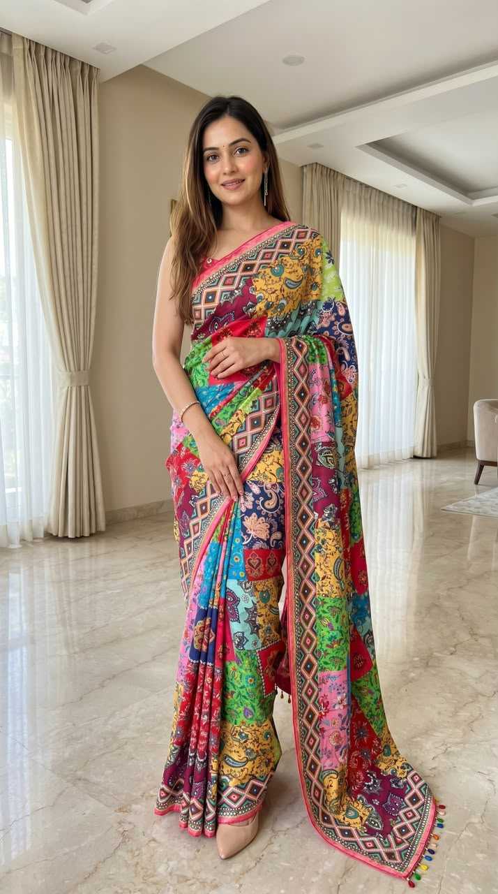 Crepe Silk Designer Saree