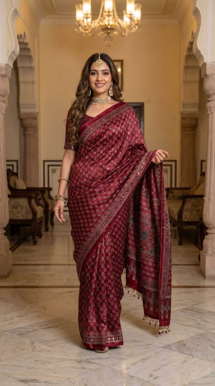 Crepe Silk Designer Saree