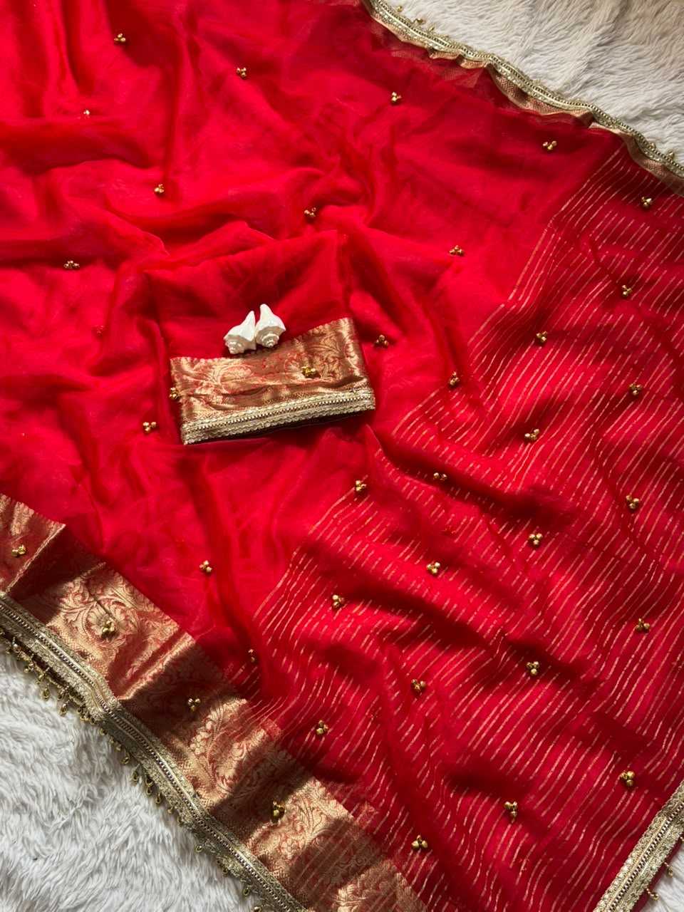 Most Tissue Designer Saree in Maroon