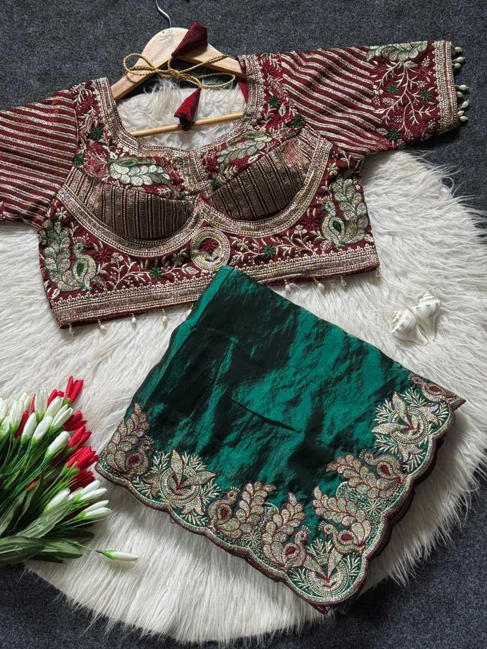 Ndy Satin Fancy Saree