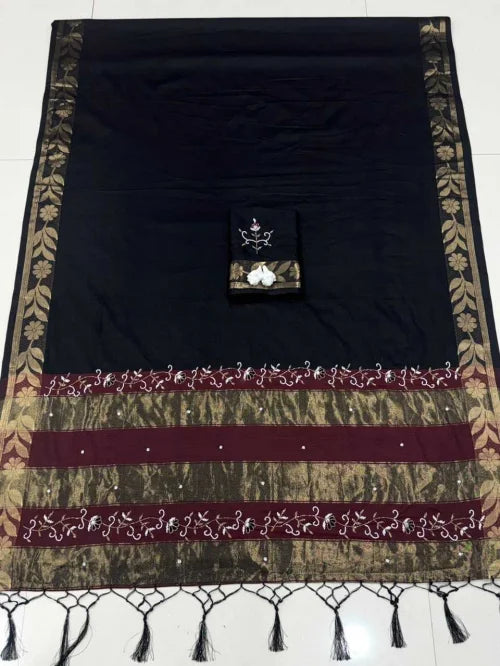 Patta Handloom Silk Butta Saree
