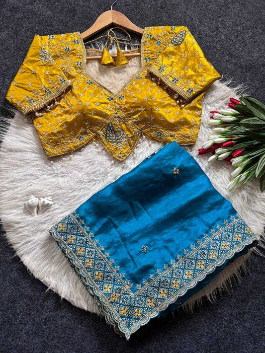 Satin Designer Saree