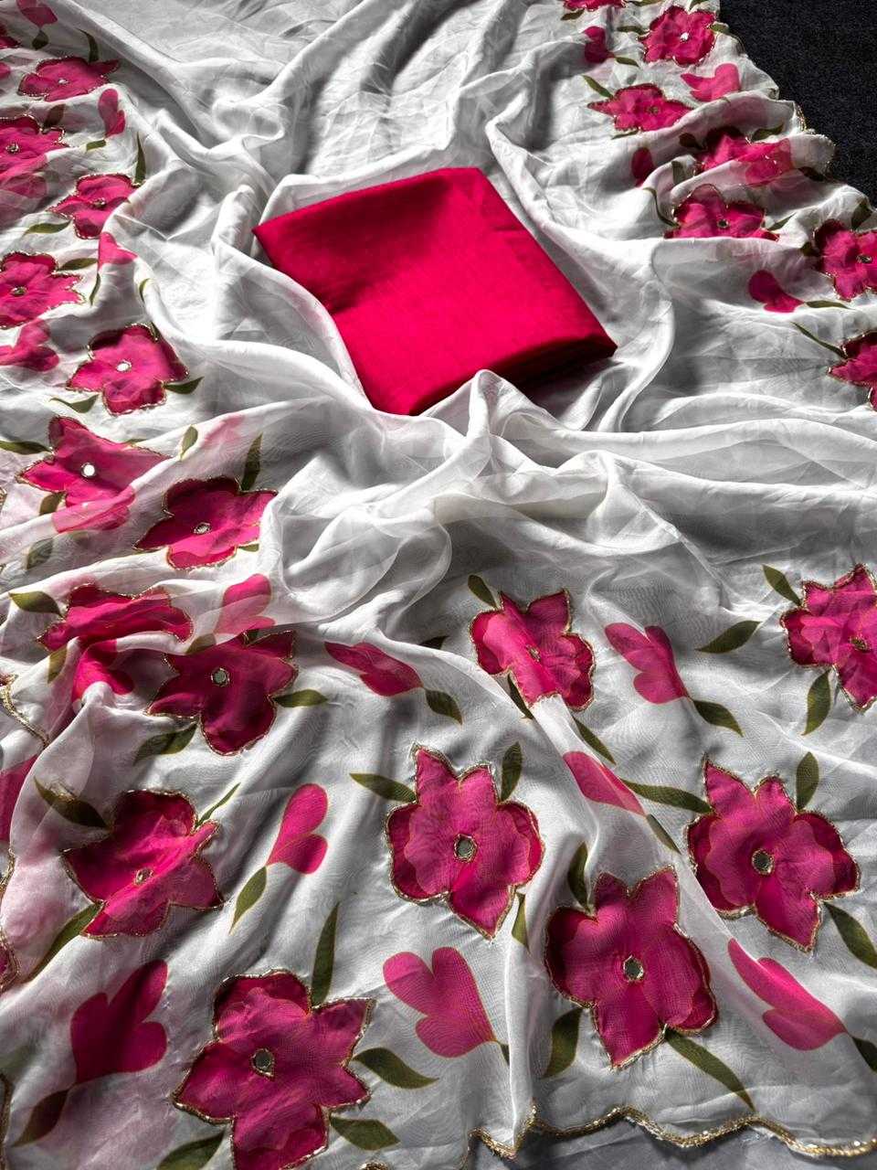 Rich Tabby Silk Designer Saree