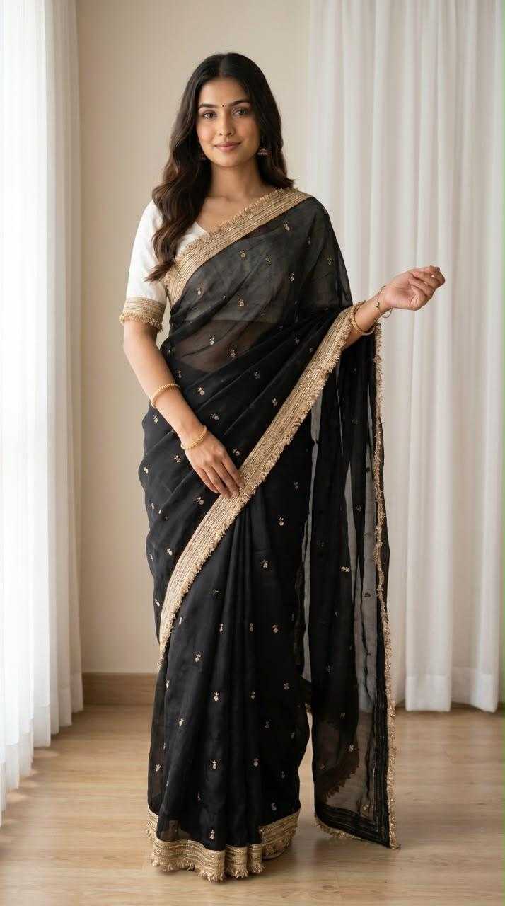 Space Silk Sequence Saree
