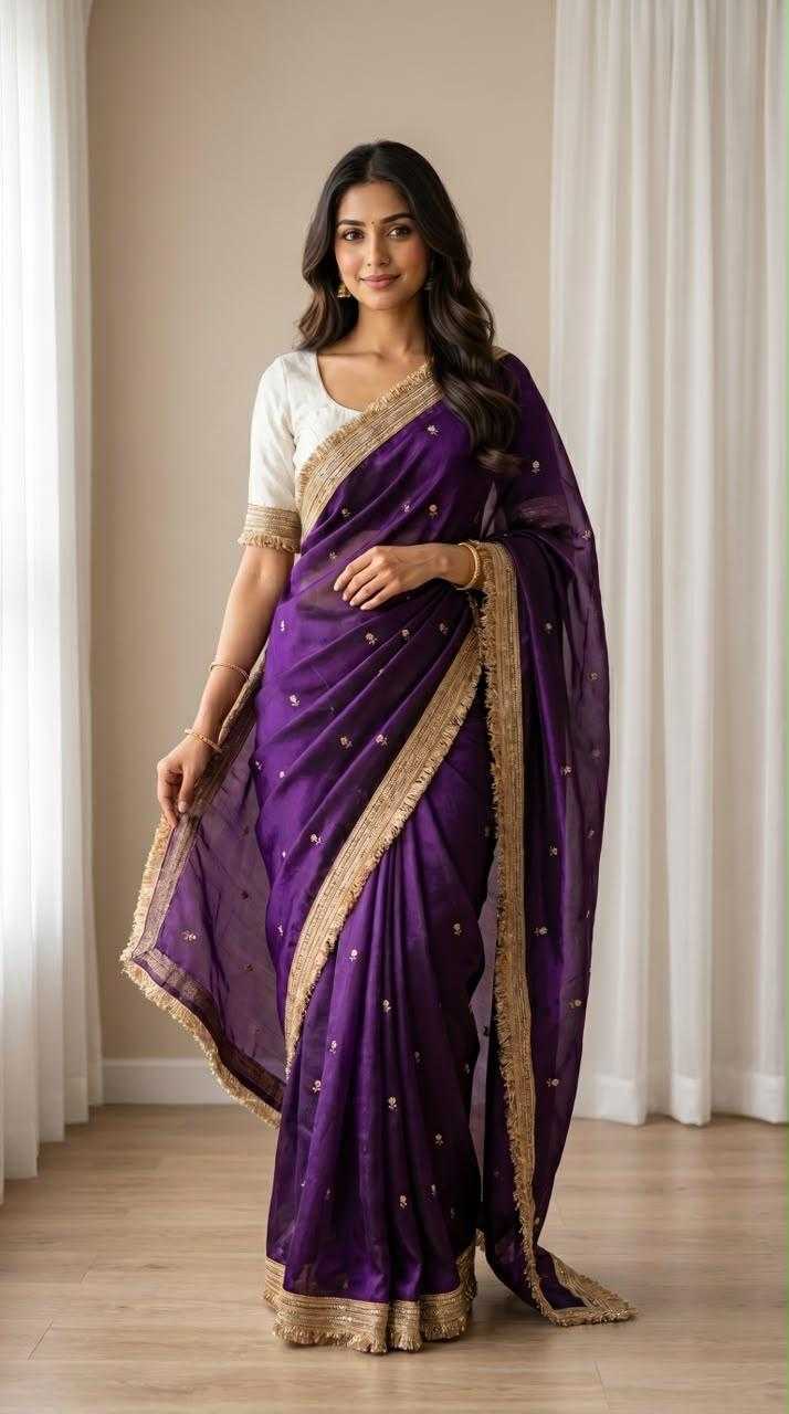 Space Silk Sequence Saree