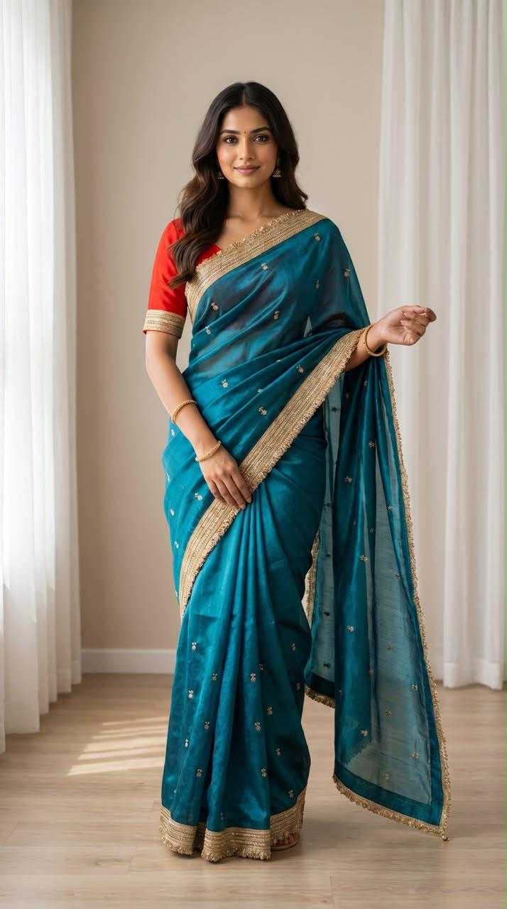 Space Silk Sequence Saree