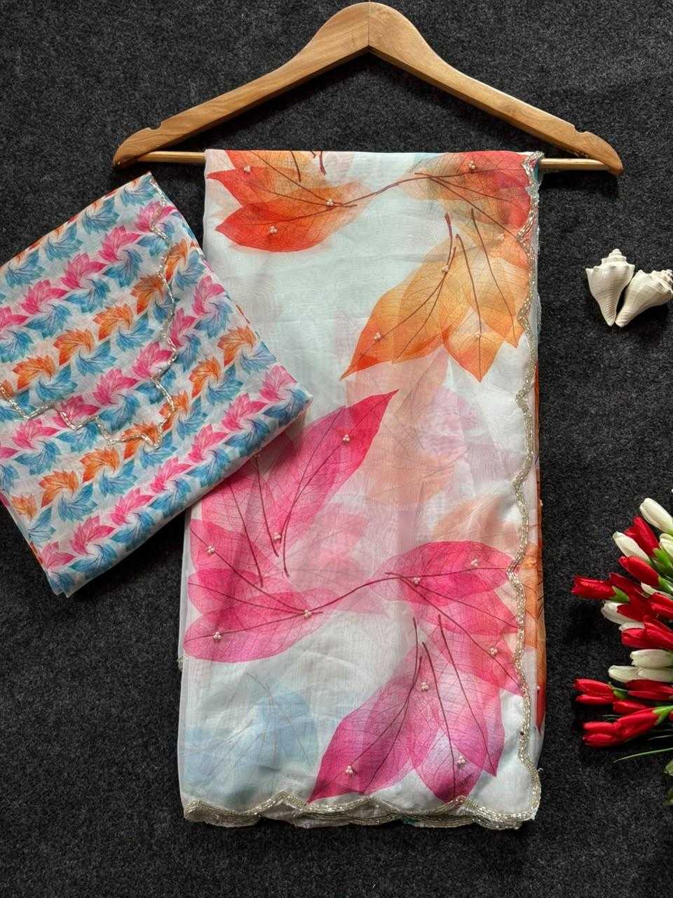 Tabi Tabby Silk Organza Designer Saree