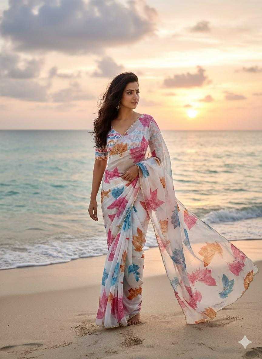 Tabi Tabby Silk Organza Designer Saree