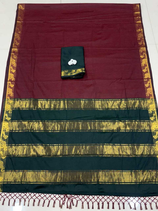 Trast Pure Cotton Designer Saree