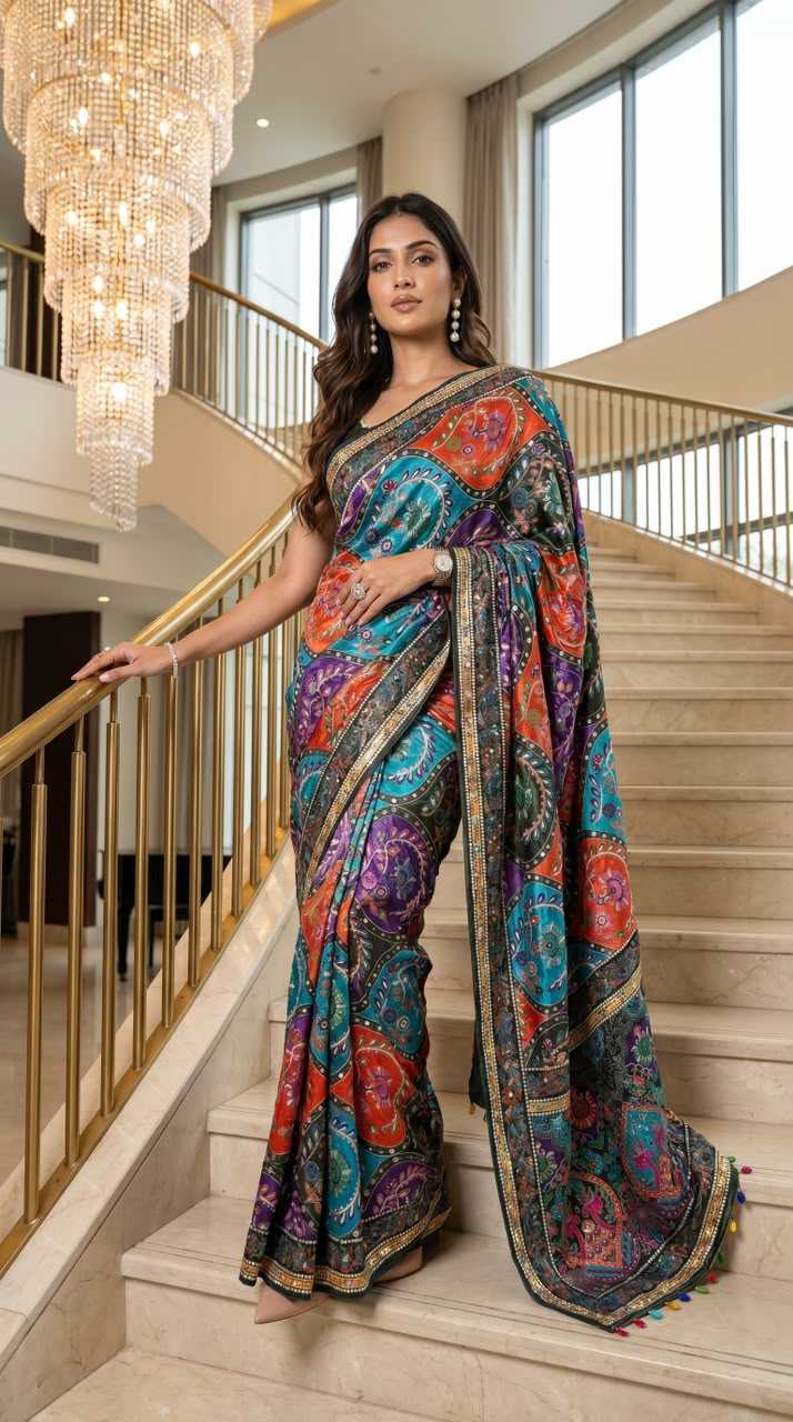 Crepe Designer Saree