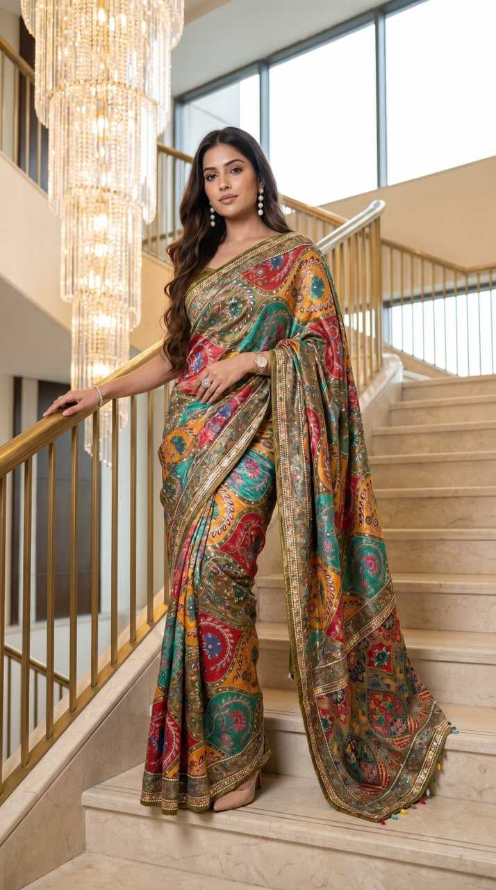 Crepe Designer Saree
