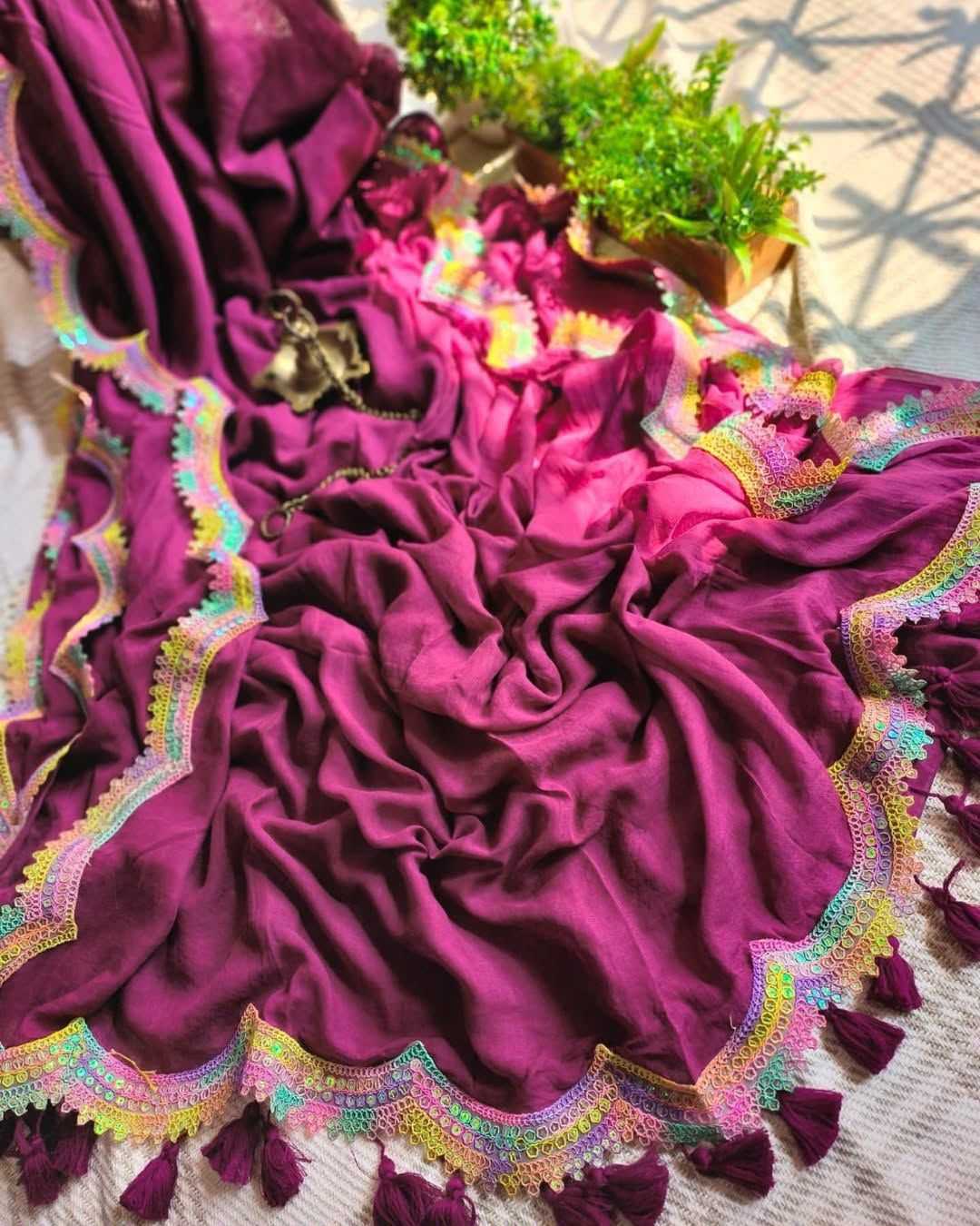 Chanderi Cotton Embroidered Saree