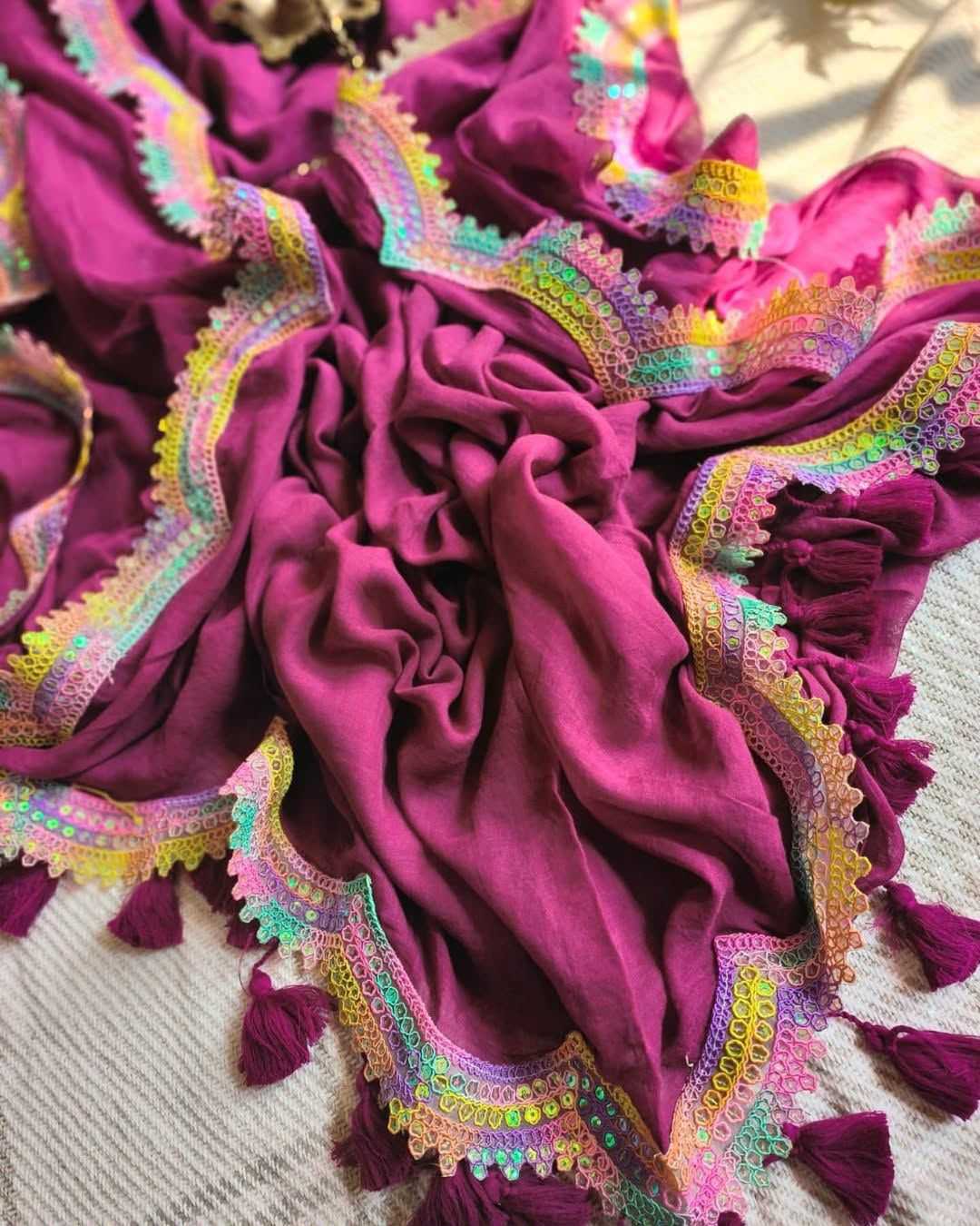 Chanderi Cotton Embroidered Saree