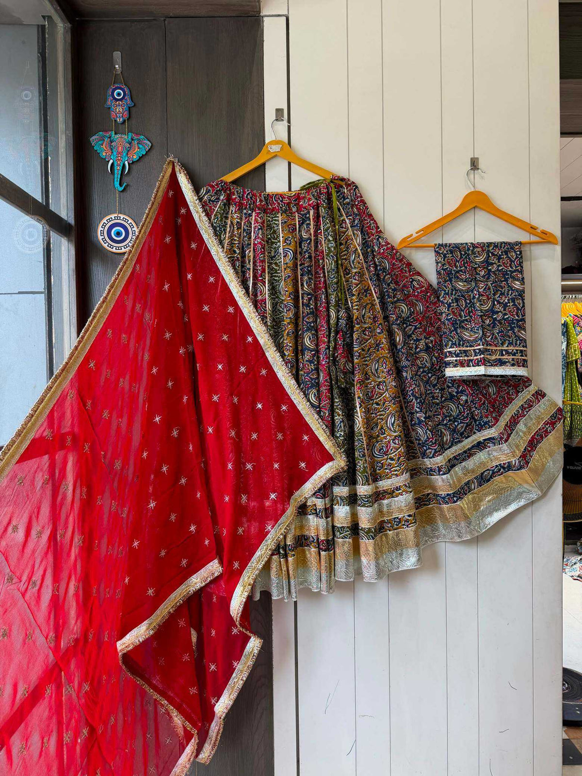 Star Pair Cotton Cambric Fancy Lehenga
