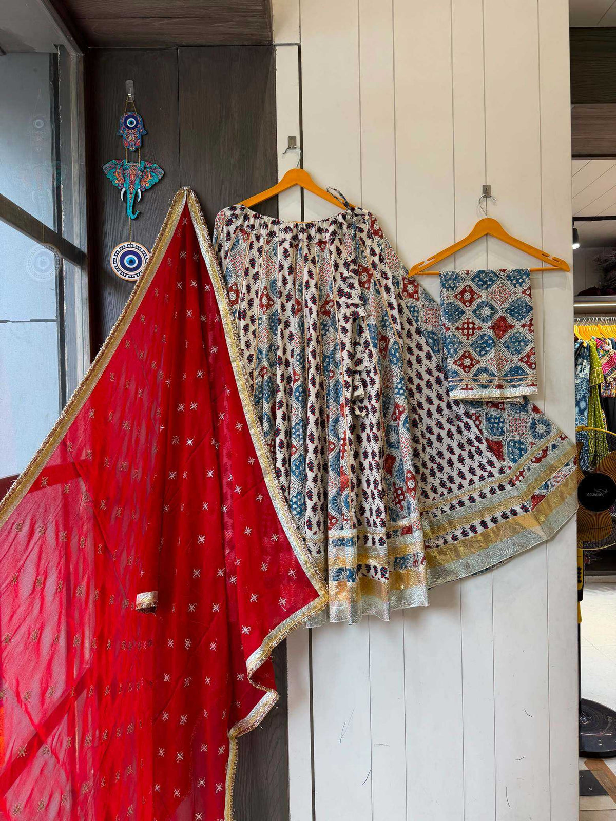 Star Pair Cotton Cambric Fancy Lehenga