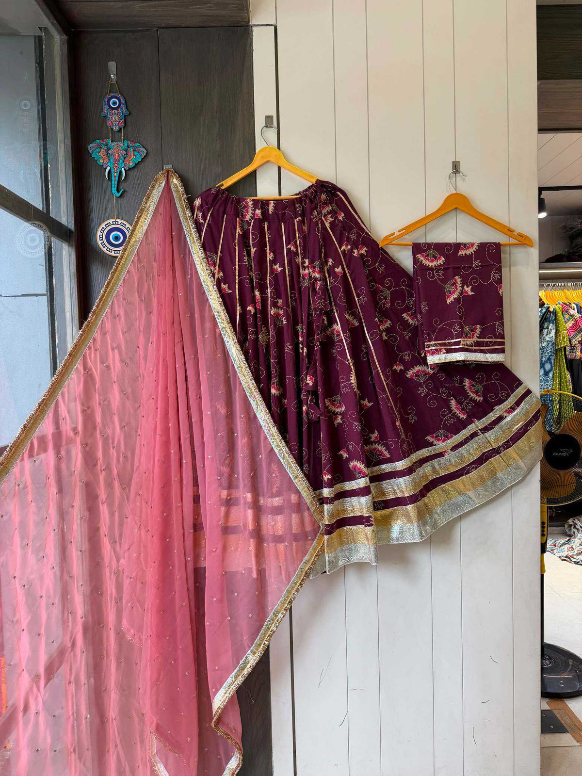 Star Pair Cotton Cambric Fancy Lehenga