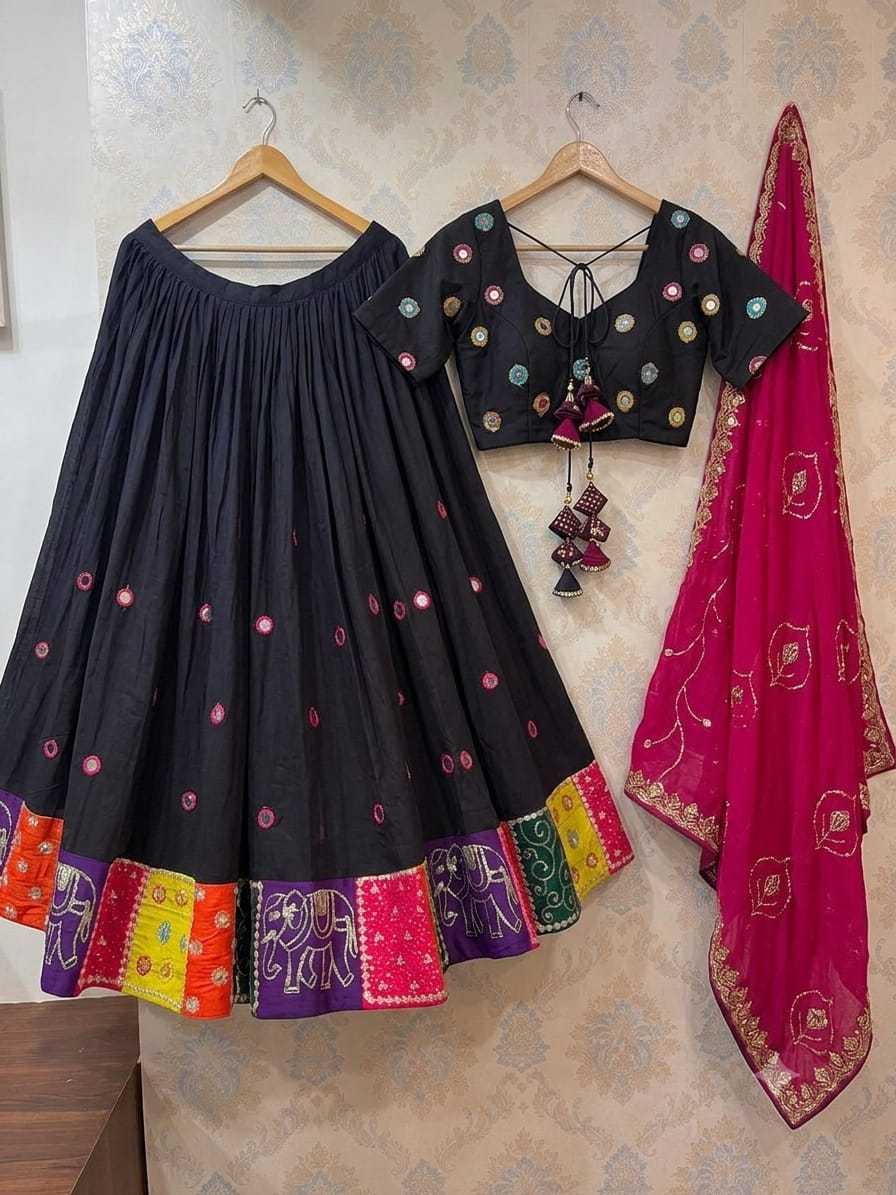 Heavy Roman Silk Embroidered Lehenga