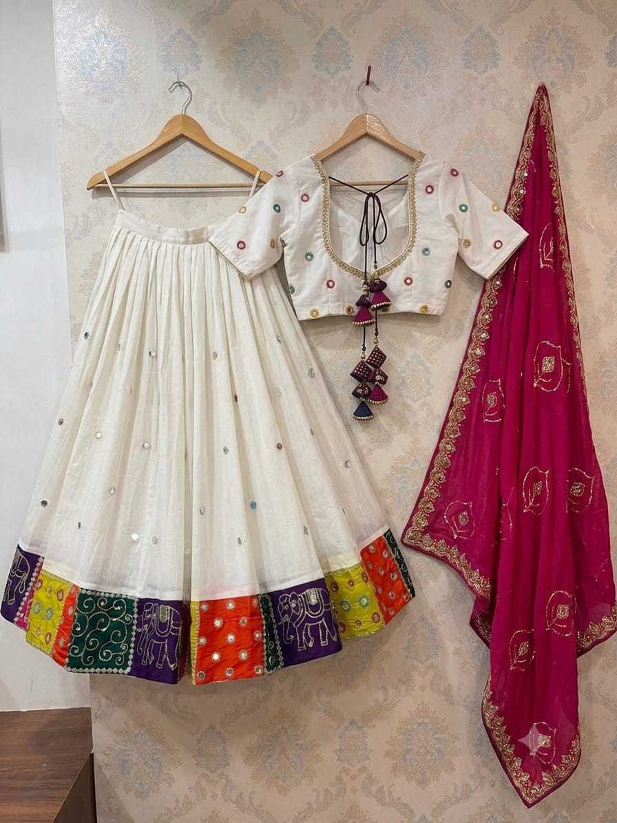 Heavy Roman Silk Embroidered Lehenga