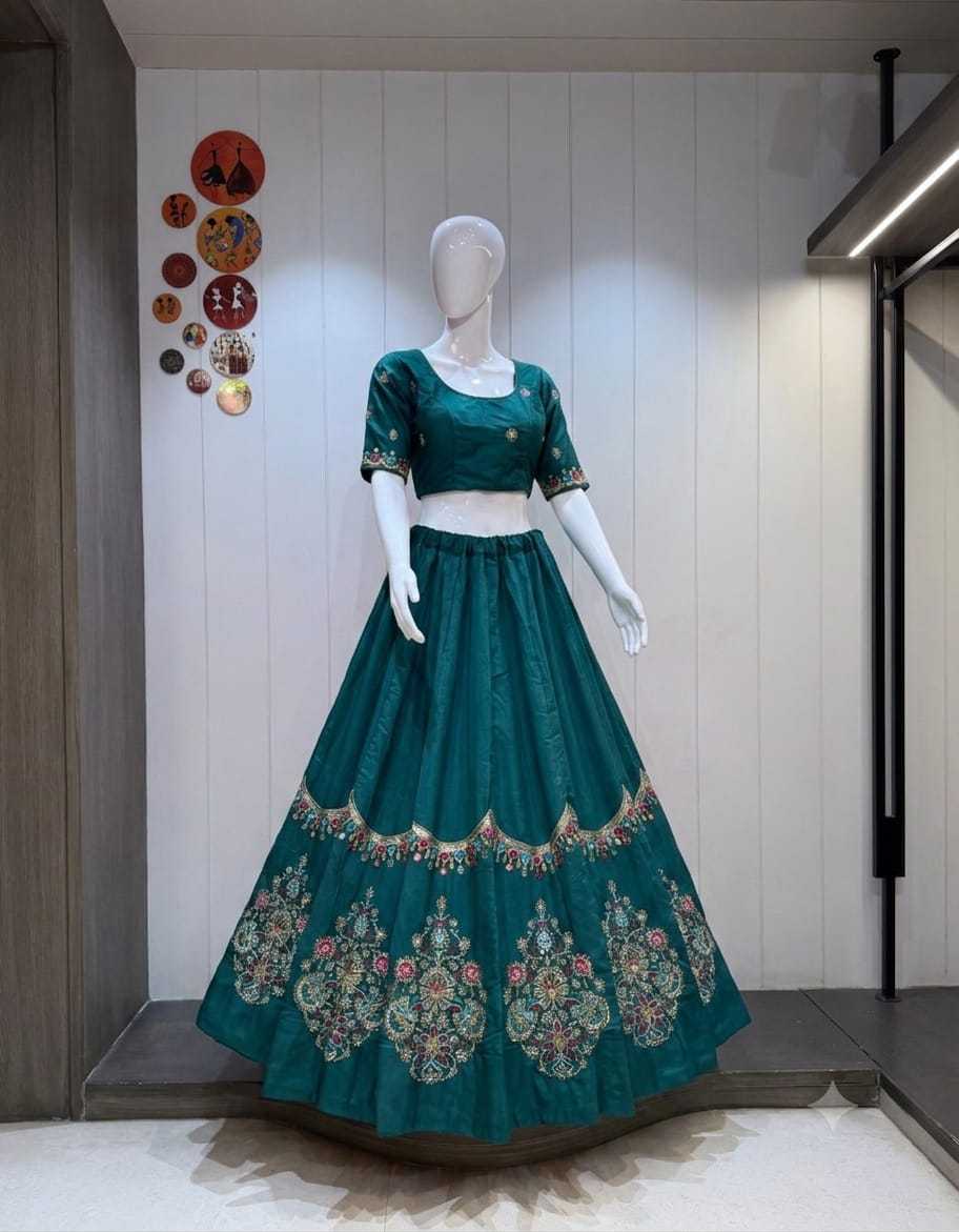 Heavy Roman Silk Lehenga 5058