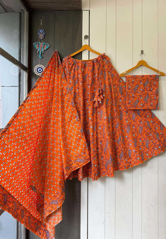 Bhanumika Cotton Cambric Designer Lehenga